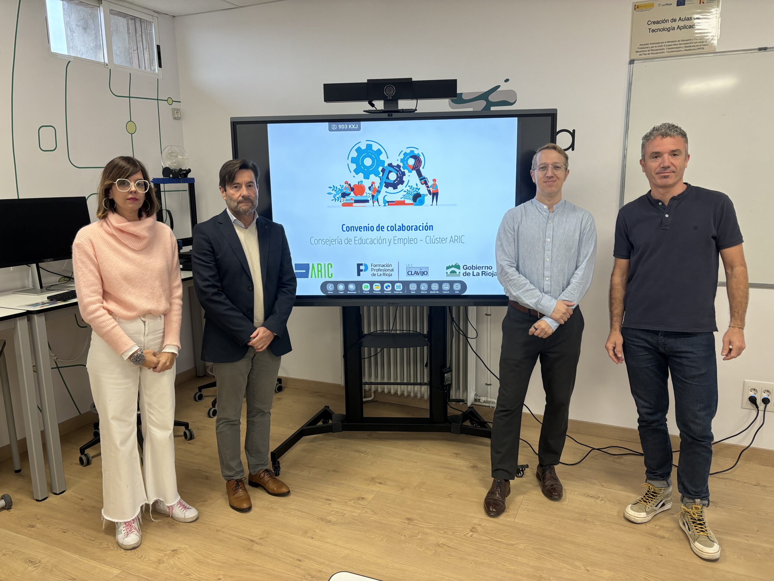 Convenio con el Gobierno de La Rioja para innovar en la FP - Clúster ARIC