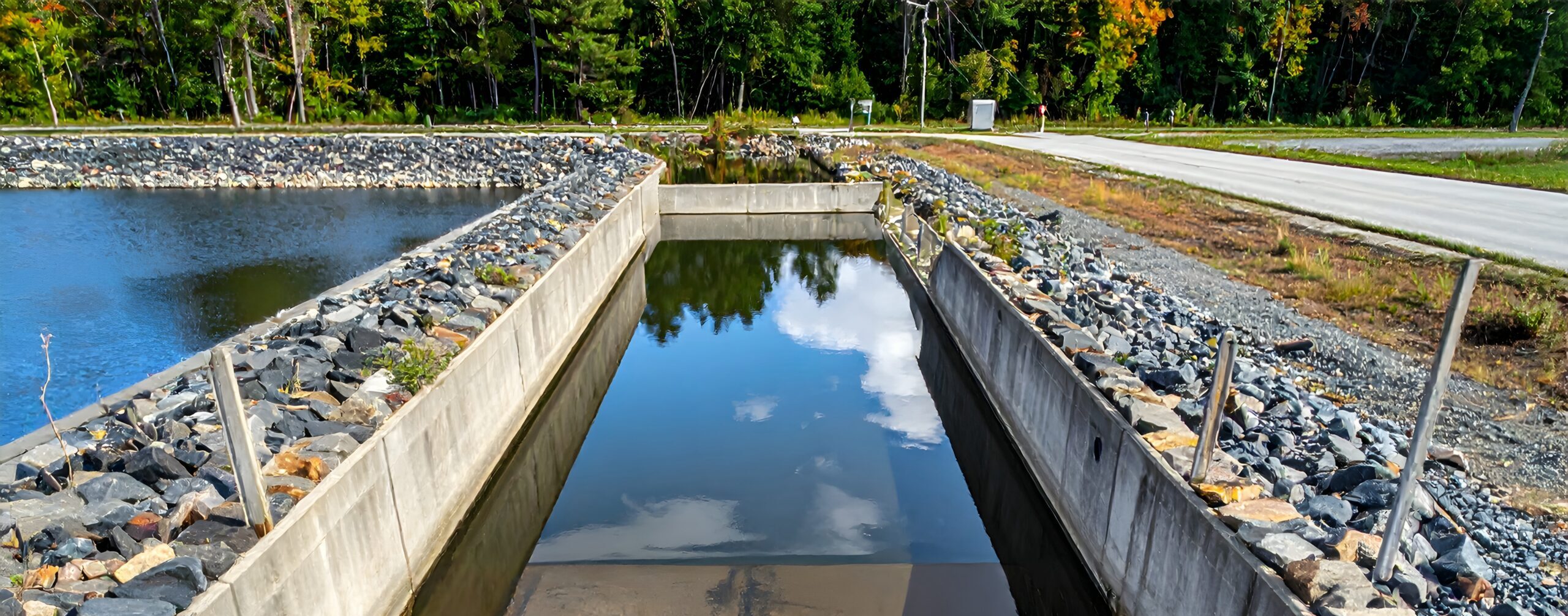 Clarifier and Sedimentation Basin Infrastructure with Water Treatment Plant